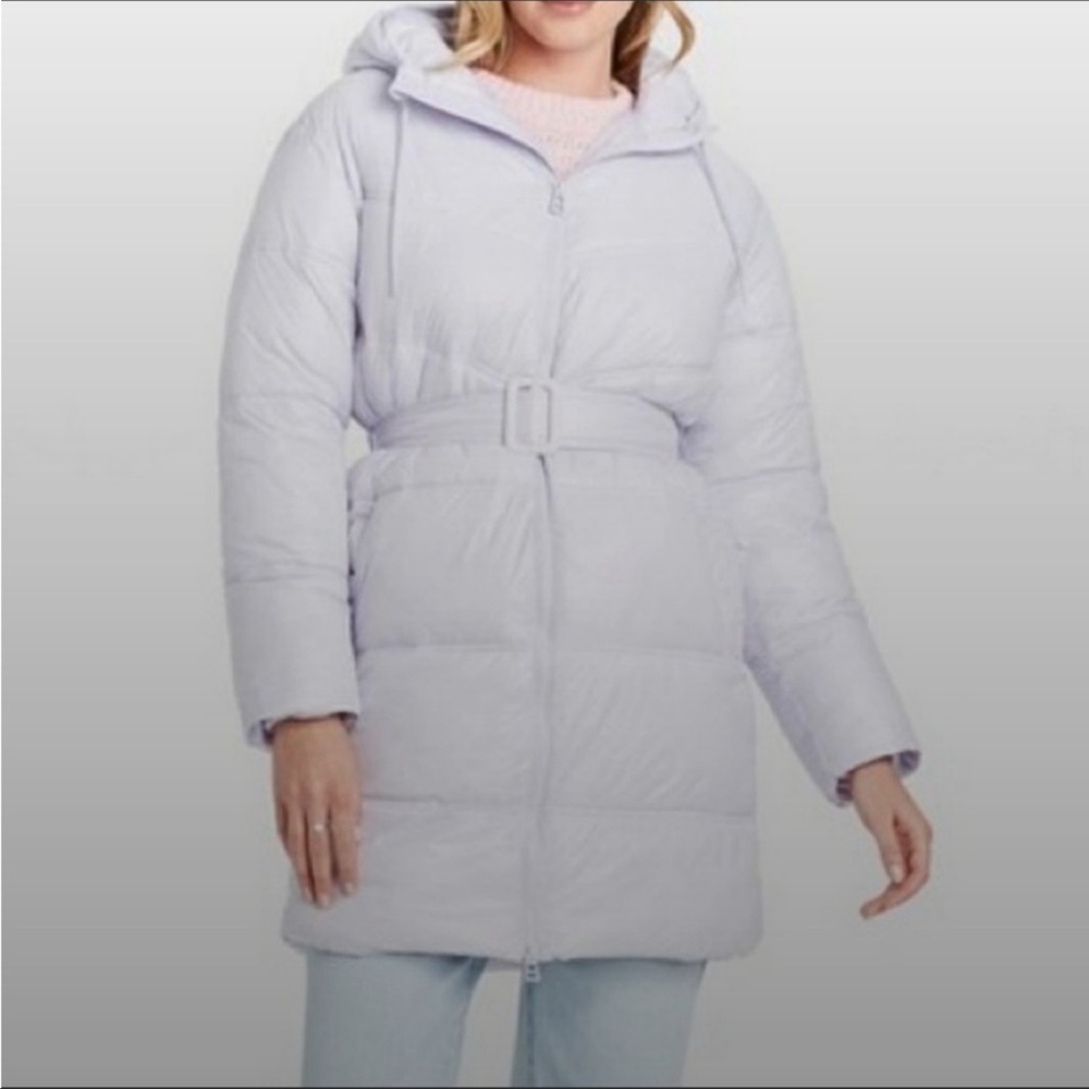 Puffer Coat with Belt